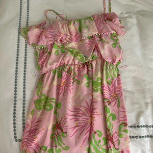 Lilly Pulitzer pink dirty Shirley Darcia silk mini dress Size 2